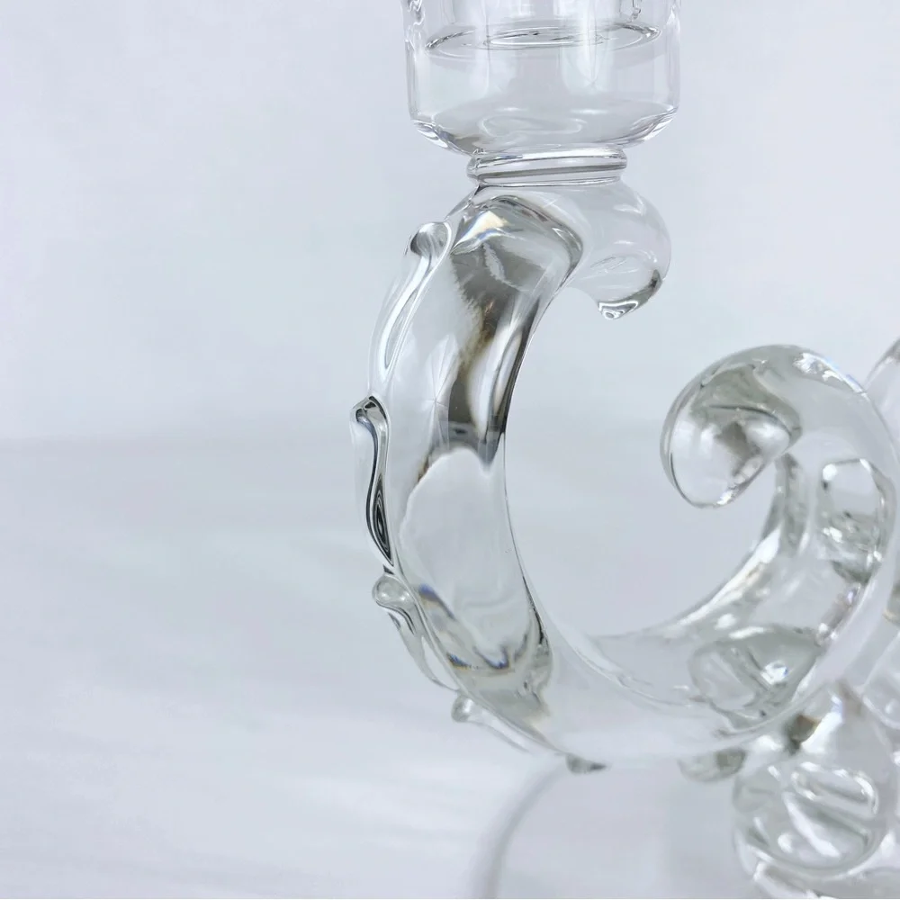 Vintage Fostoria Glass Double-Arm Candleholder
